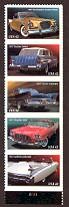 Classic Cars- "Fins & Chrome"Mint Strip of 5 StampsUnited States, 2008